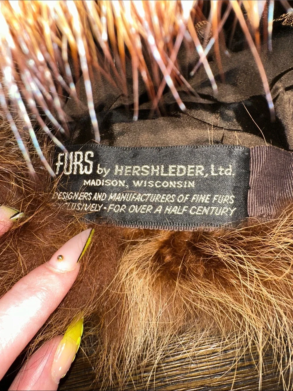 Hershleder Vintage Brown Fur Hat